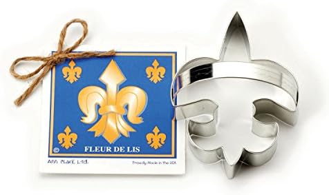 Ann Clark Cookie Cutters Fleur de Lis Cookie Cutter, 4.8" with Recipe Card