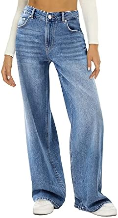 HDLTE boyfriend wide-leg jeans