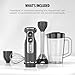 Ninja Immersion Blender and Whisk, Hand Stick Blender, 4 speeds, with SplatterShield and PanProtect, 4-Cup Blending Vessel, Dishwasher Safe, 5-ft Cord, Ergonomic, Dark Gray, CI201GY