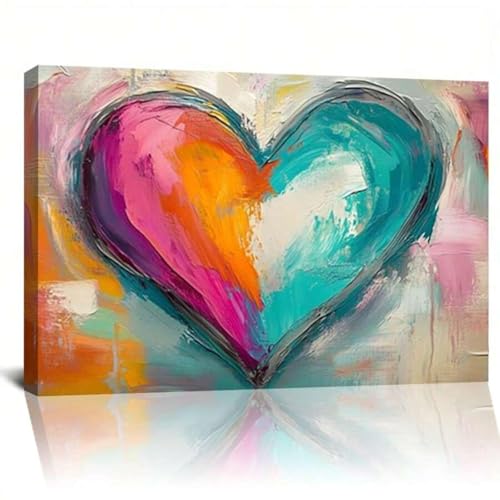 Toile murale abstraite amour TONGYINLI 40x60cm pour salon