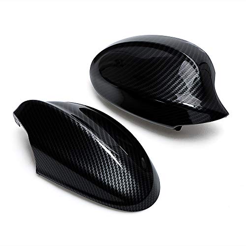 Door Rearview Mirror Cover Cap Compatible with BMW model E90 E91 Pre-Facelift 325i 328i 330i 335i (2005-2008, Carbon Fiber)