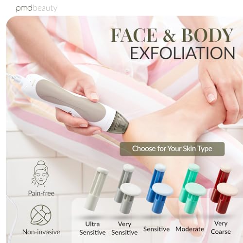 PMD Beauty Personal Microderm Pro - At-Home Use, Facial Exfoliator Tool, Microdermabrasion Machine Kit for Face and Body Skincare