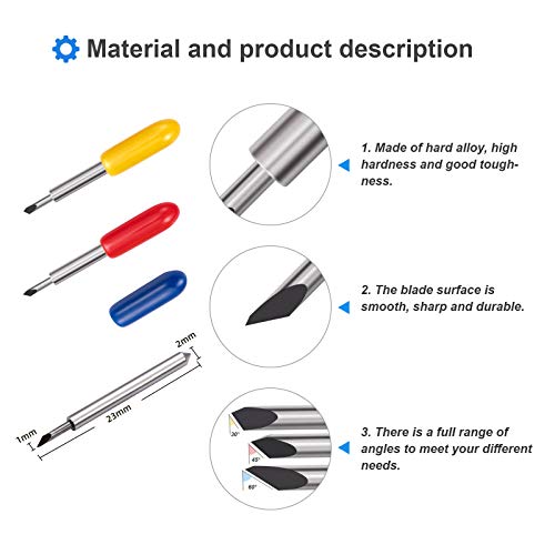 Streweek XJL-US-CRICUT BLADES-30PCS 30Pcs Fine Point Blades,Streweek Cutting Blades For Cricut Explore Air 2/Air 3/ Maker 3 Expression thumb #2