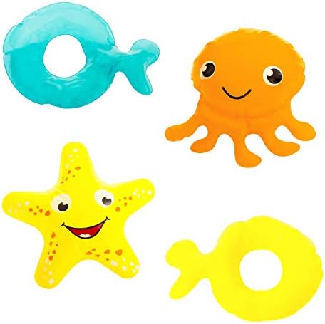 Sun Club 98439 Sea Creature Inflatable Kids Play Pool with Water Spray / Ring Toss, Toys and Paddling Pool with Slide / Easy to Inflate and Store, Blue, (W)200 x (L)152 x (H)40cm