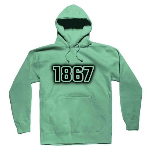 Hoodie unisex 1867 vert menthe en molleton confortable