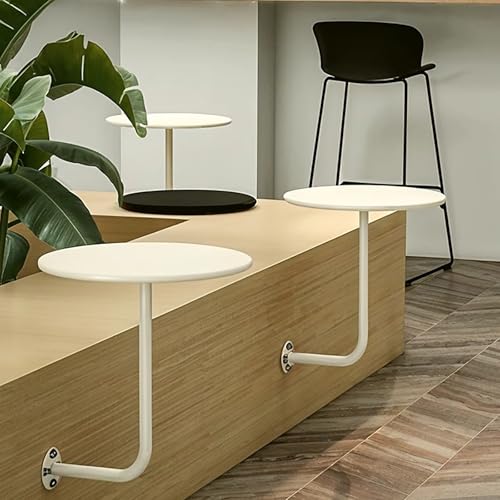 Table basse ronde murale table de pub moderne fer blanche - 3