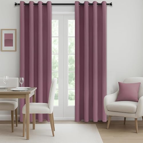 Image of Galaxy Home Decor Polyester Solid Curtain, Window - 5 Feet, Wine, Pack of 1