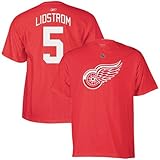 Detriot Red Wings Niklas Lidstrom Net印刷リーボックTシャツメンズSmall S