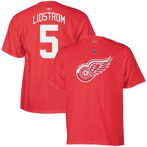 T-shirt Reebok Detroit Red Wings Niklas Lidstrom pour homme en taille S