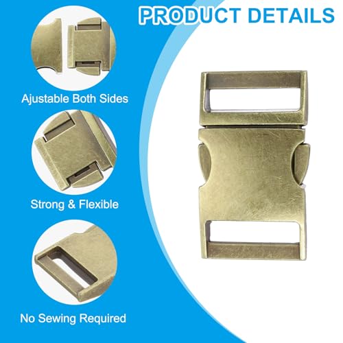 Boucles à libération rapide 25 mm PATIKIL en métal pour collier de chien et sangle