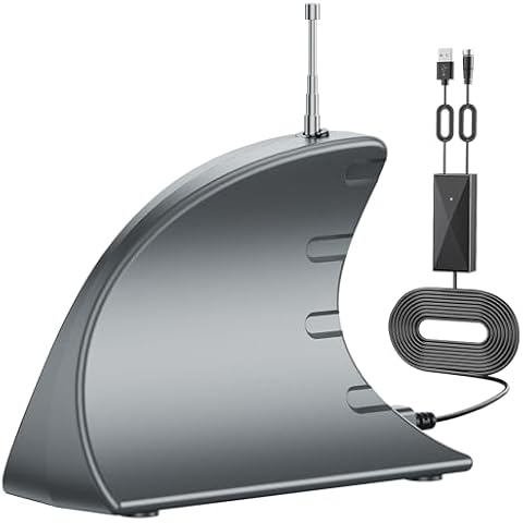 WUMINGLU TV Antenna Indoor, Digital TV Antenna for Smart TV Indoor Outdoor 980+ Miles Long Range Clear 2024 Rate 4K HD TV Amplified Signal Booster Local Channel 33ft Cover