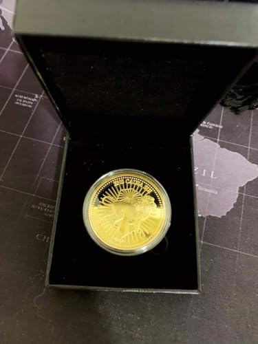 Waymore John W. Münze Film Kollektion Coin mit Geschenkbox und Baumwollbeutel Sammlungmünzen aus Zinklegierung Fans Cosplay Zubehör, Golden-40g-Durchmesser (1Stück)