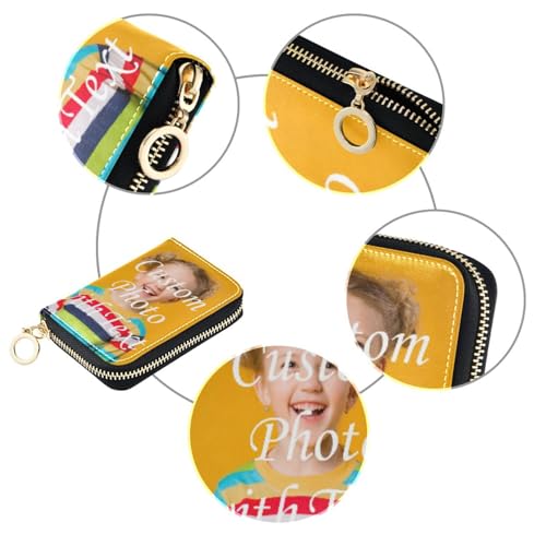 Personalized Wallet With Name Logo, Custom Photo Leather Wallet For Women, Perfect Gifts For Wife,Mom,Daughter,Girlfriend Double Sided Print4