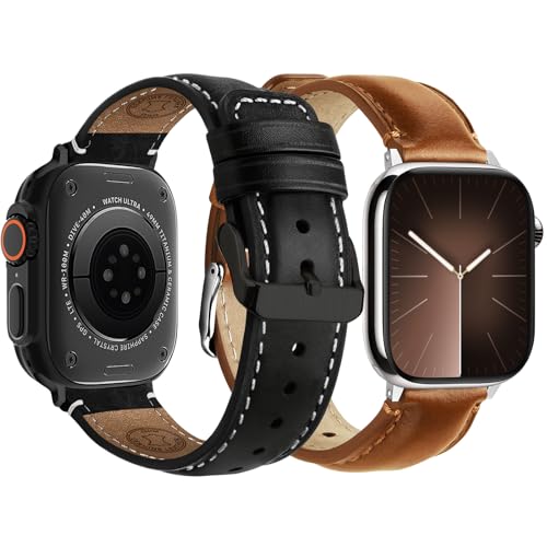 Fullmosa 2Pcs Correas Cuero para Apple Watch 40mm 42mm(S11/10) 41mm 38mm