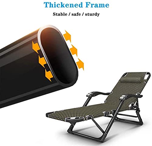 Chaise longue pliable zero gravity en métal chaise inclinable de jardin patio