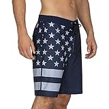 Hurley Men's Phantom Patriot Cheers USA Flag 20' Board Shorts, Obsidian, 38