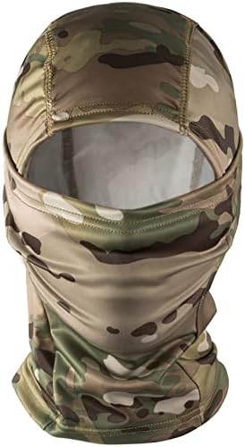 OneTigris Balaclava Face Mask Men, Women's Full Head Wrap Motorcycle Cooling Neck Gaiter Tactical Hood for Hiking Cycling, Camo, Large