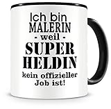 Samunshi® Ich bin Malerin Tasse Beruf Geschenk Kaffeetasse Teetasse Kaffeepott Kaffeebecher Becher 300ml schwarz