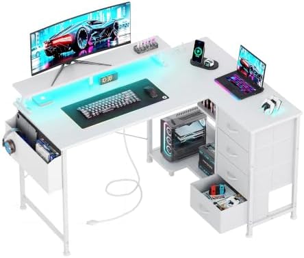 VERMESS 47" Reversible L Shaped Gaming Computer Desk, Corner Desk...