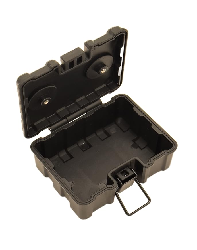 Image of Stash-Pro Magnetic Storage Box - Heavy-Duty ABS Case with Dual Strong Magnets | 9 x 8 cm Compact Waterproof & Dustproof Organizer for GPS, Valuables, Key Hider, Outdoor Use
