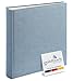 Produktbild goldbuch 31607 Fotoalbum Summertime Trend 2, Fotobuch mit 100 weißen Seiten mit Pergamin Trennblätter, Foto Album mit Leinen Einband, bis zu 600 Bilder, Hochwertiges Papier, Blau / Grau, 30 x 31 cm