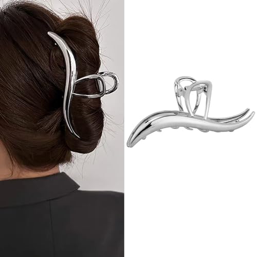 HAPVITAL バンスクリップ ヘアクリップ オフィス シンプル ヘアアクセサリー 髪留め 人気 韓国風 おしゃれ 贈り物 レディース用 大きめ オフィス 髪飾り クリップ (エレガント)