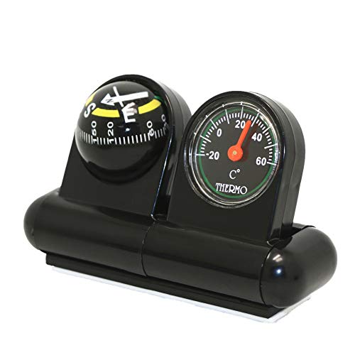 Lizipai Compass for Car Dashboard, Portable Compass & Thermometer Compact Ball, Dashboard St