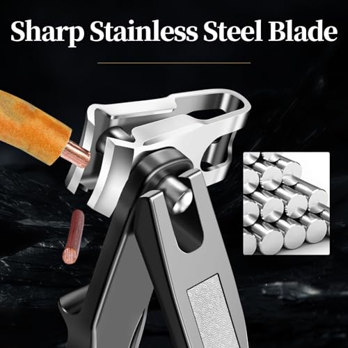 EBEWANLI 360 Degree Rotating Toe Nail Clippers for Seniors Long Handle, Ultra Sharp Sturdy Stainless Steel Fingernail and Toenail Clipper Cutter