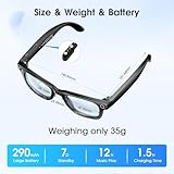 Tulbeys AI Smart Glasses with 4K HD Camera 290 mAh Battery 8MP Photography Video Recording Real Time Translation GPT Object Identification Photochromic Lenses(Black) - Image 8