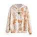 Produktbild SEEGOU Pullover Damen Schmetterling Tattoo Sweatshirt Frauen Schmetterling Druck Langarm Pullover Hoodie Tunika Top Bluse Kapuzenpullover mit Tasche