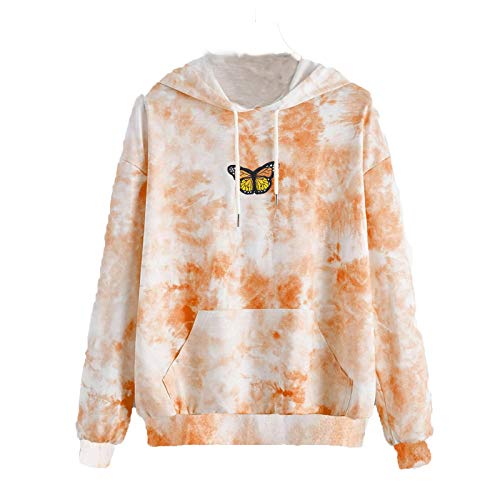 FKoexedsny Sudadera deportiva con capucha para pareja, sudadera con capucha y capucha, color blanco y negro, naranja, S