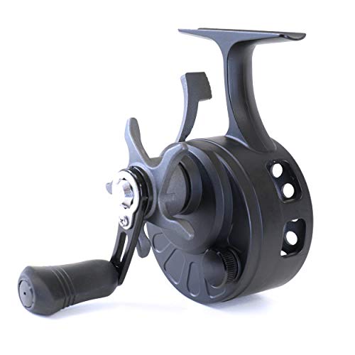 CLAM Gravity Inline Ice Fishing Reel – Ultra-Light Graphite, 3.6:1 Gear Ratio, 3+1 Bearings, Left-Hand Retrieve