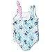 Disney Lilo & Stitch Little Girls One Piece Bathing Suit Floral Blue 5