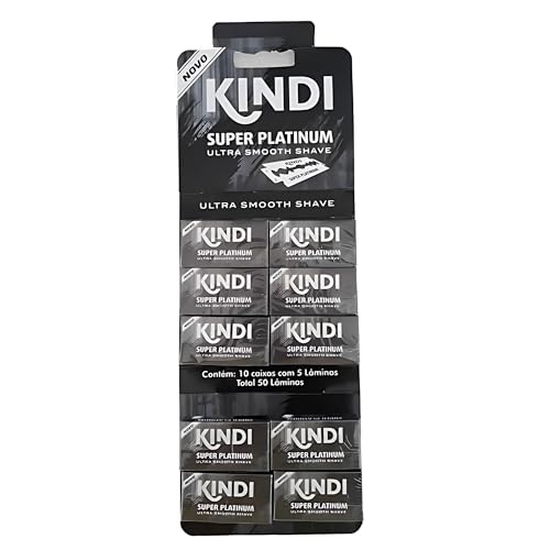 Lamina Giletes Kindi Black/Kit C/ 10 Cartelas Com 50 Unid