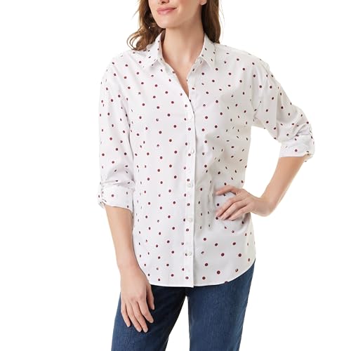 Image of Gloria Vanderbilt Women's Amanda Oversized Button Down Shirt with Roll-tab Sleeves