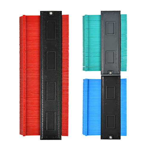 OFNMY Juego de 3pcs Herramientas de Marcaje Medidor de Contornos Forma Multifuncional para Medici�n Precisa de Madera Laminada de Azulejos