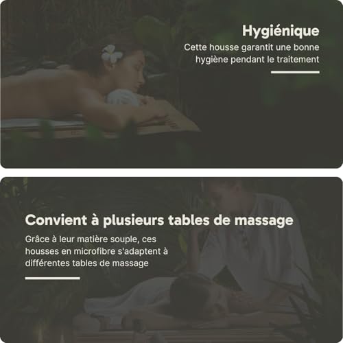 Drap-housse de table de massage Serenza anti-plis et doux - 7