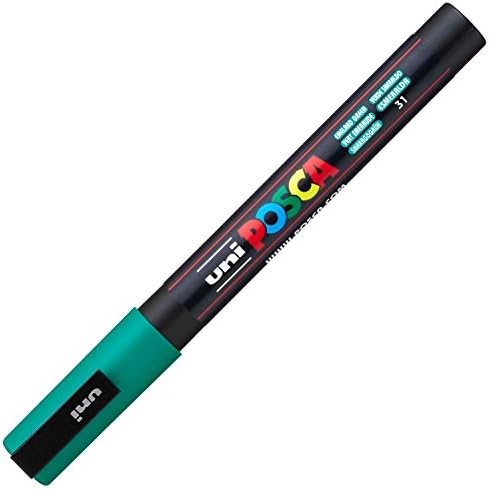 1 x Uni Posca PC-3M Paint Glass Window Marker Pen Fine Bullet Tip 1.3mm Light Blue