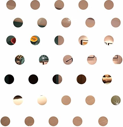 HEYING 3CM Round Acrylic Mirror Sticker ,Adhesive Back Mirror Circle Wall Decal Wall Art 100PCS/LOT (Silver)