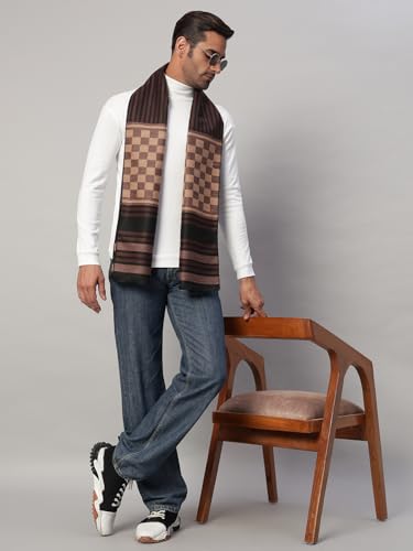 Image of Ravaiyaa - Attitude is everything Men's Reversible Stripe Pattern Winter Wool Scarf, Muffler 72 inchx12 inch Inch