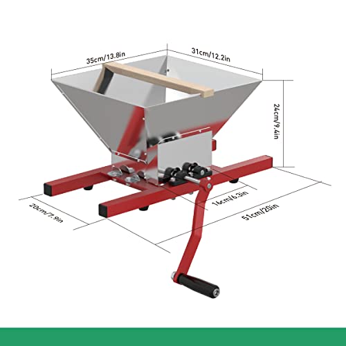 Splendor Fruit And Apple Crusher Wine Making Press Aluminium Gear Manual Juicer Grinder Hopper 7L/1.8Gal #TOP4