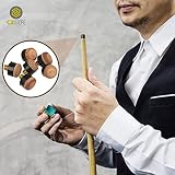CZ Store® Końcówki do Kija Bilardowego|20 Sztuk|✮✮Dożywotnia Gwarancja✮✮-Wkręcane Końcówki do Kija Bilardowego 10 mm-Skórzane Pomerance z Pudełkiem do Przechowywania