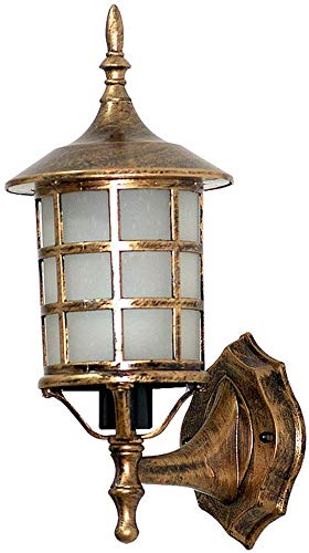 Lampe murale rétro E27 en aluminium et verre pour éclairage extérieur de jardin et allée de villa