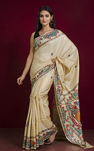 Bengal looms India Weaves of Elegance tussar silk saree in tussar silk – image 2