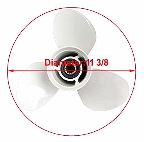 Image of Boat Propeller for Yamaha 30hp 40hp 50hp 55HP 60hp / Outboard Propeller for Yamaha Engine 13 Tooth