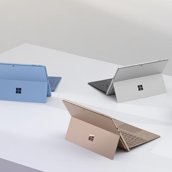 Microsoft Surface Pro Keyboard with Pen Storage and Slim Pen 2, for Surface Pro 11, 9 and 8, Instant Copilot, 4,096 Pressure Levels, Zero Force Inking, Alcantara Material, Magnetic, Platinum