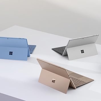 Microsoft Surface Pro Keyboard with Pen Storage and Slim Pen 2, for Surface Pro 11, 9 and 8, Instant Copilot, 4,096 Pressure Levels, Zero Force Inking, Alcantara Material, Magnetic, Platinum