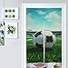 Football Field Soccer Funny Doorway Curtain 2 Panel Insulated Window Door Cover for Patio Kitchen Bedroom