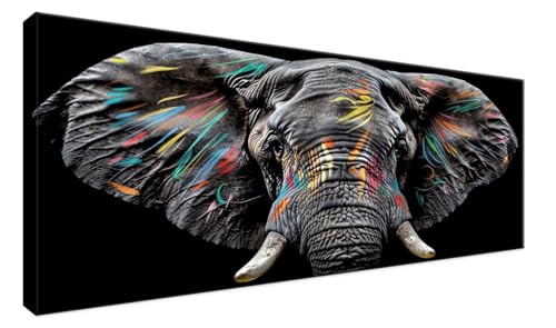 Large Diamond Painting 200x100cm Diamond Art Painting Elephant Diamond Painting Kit, DIY Animal Diamond Art Kits Adults, Full Diamond Crystal Rhinestone Arts and Crafts Painting, Room Decor ZX-141