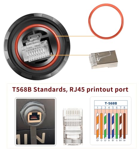 010-10603-00 Network Cable Connector, Waterproof Ethernet Cable Ends RJ45 Plug, Fits for Garmin Marine Devices GPSMAP, GMR, UHD (2-Pack) by Camoo - Image 8